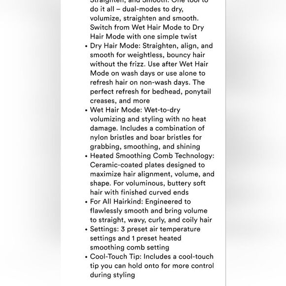 Shark Smooth Style Heated Comb Straightener + Smoother w/Storage Bag & Alligator - Picture 12 of 15